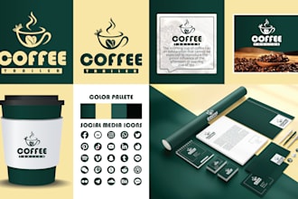 do logo complete brand identity design, branding kit or brand style guides