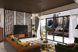 do 3d interior design and render for your residential space