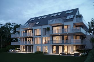create an 3d exterior visualization