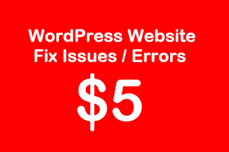 fix wordpress issues, wordpress errors