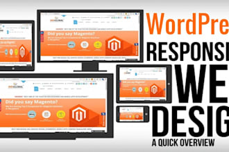 create a responsive wordpres, wix website design or blog