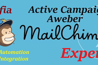 expert as your mailchimp, aweber, active campaign automation