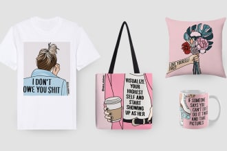 design a custom illustration for merchandising