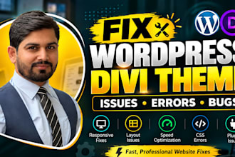 fix wordpress divi theme website issues errors bugs