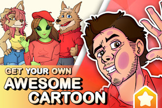 design awesome cartoons, illustrations and mascots for you