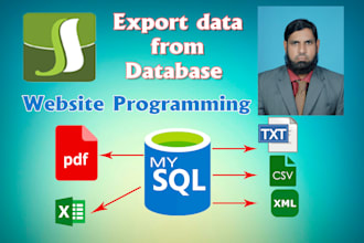 create pdf, csv, xml, text or excel file from web database