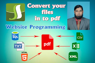 create pdf from database, html, csv, excel
