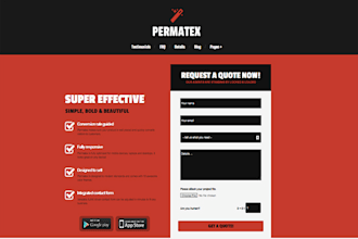 design high quality lead capture landing page