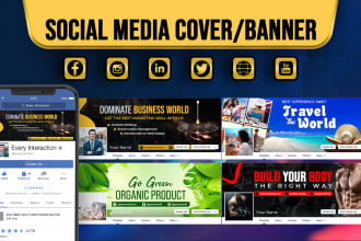 design facebook cover, and any social media cover