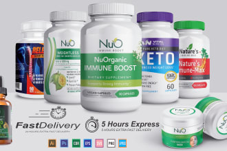 design professional supplement label packaging