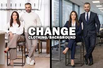 change clothes and backgrounds in your photos professionally