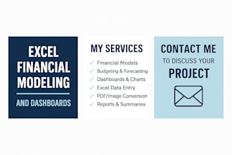 do comprehensive excel financial modelling and dashboards