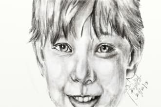 draw a beautiful pencil sketch drawing from your photo