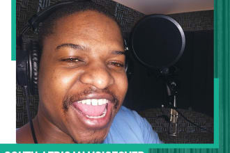 record high quality south african male voice over