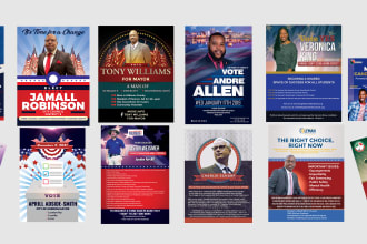 design political flyer and posters for your election campaign