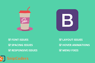do PSD to html using bootstrap 4 and sass w3c valid