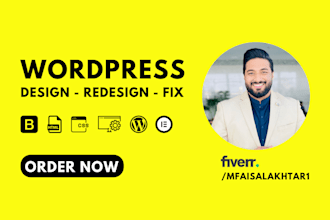 design, redesign, or fix a wordpress website