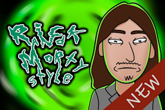 draw you in the rick and morty style