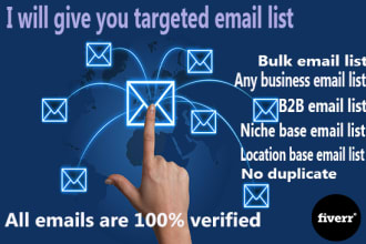 provide niche based targeted email list