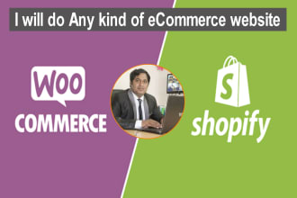 design ecommerce website using wordpress woocommerce,shopify and affiliate site