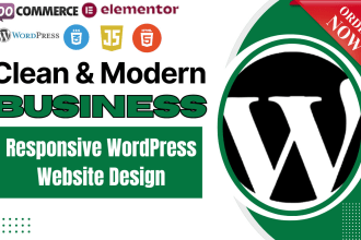 design clean and modern wordpress business website
