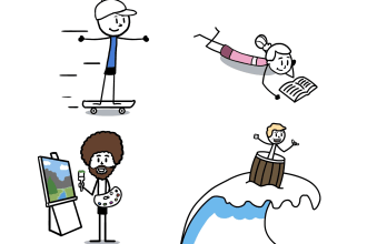 draw amazing and unique stick figure stickman