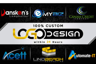 make unique text based and modern logo design in 24 hours
