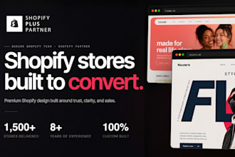 build shopify website, shopify store design, ecommerce website design