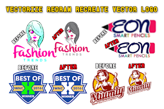 vectorize logo redraw recreate vector