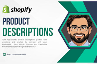 write shopify SEO product descriptions copy do listing optimization