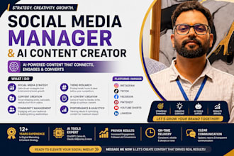 be your social media manager and ai content creator