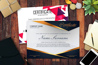 do professional certificate design