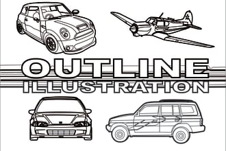 create outline illustration in 24 hours