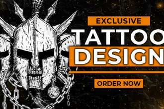 make fantastic traditional ink tattoo design for you