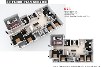 create and design  3d floor plan