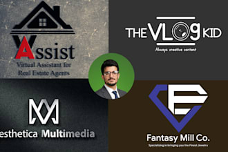 design minimalist, modern, and custom logo for your business