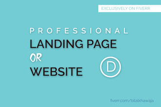 design a professional website or landing page in divi theme