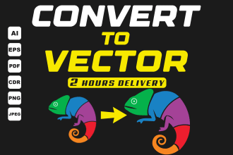 convert any vector logo, image, svg to vector, vectorization