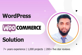fix and customize your wordpress woocommerce website