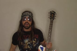 say anything you want as a heavy metal man in a video