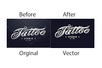 convert low quality image or logo  to high quality vector