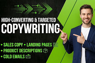 write converting sales copy letters cold emails for landing pages and ads