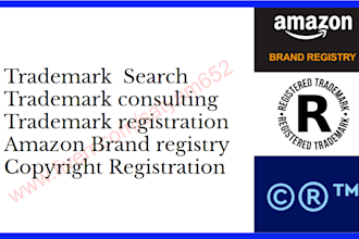 conduct trademark search, filing in the USA, UK, europe, or other nations