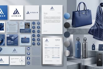 design a premium logo, brand identity and branding kit