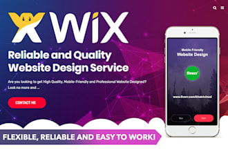 create wix website or wix website design or wix redesign