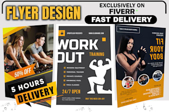 craft stunning flyers, postcards or one pagers for print and digital use