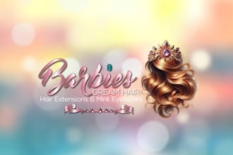 design an elegant hair logo