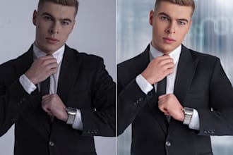 do professional headshot retouch, portrait, beauty, edit