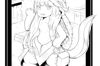 draw manga character black and white