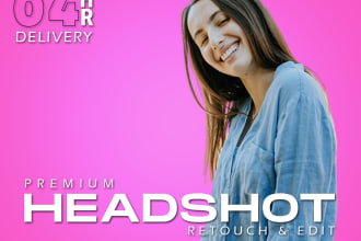 do headshot retouching and edit your photo in photoshop
